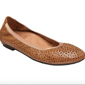 Vionic Robyn Ballet Flat Toffee Nappa Leather